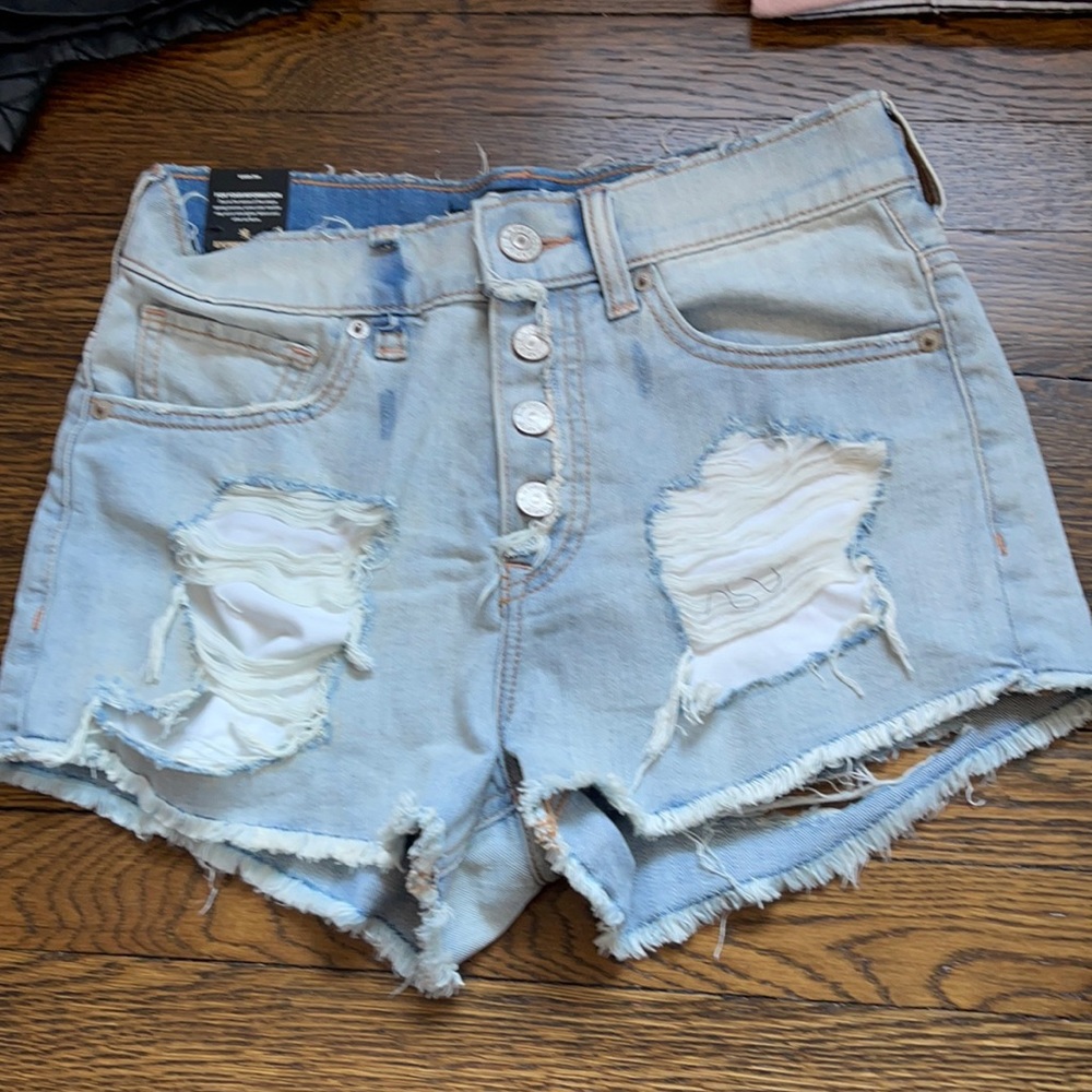 Express ripped Jean shorts